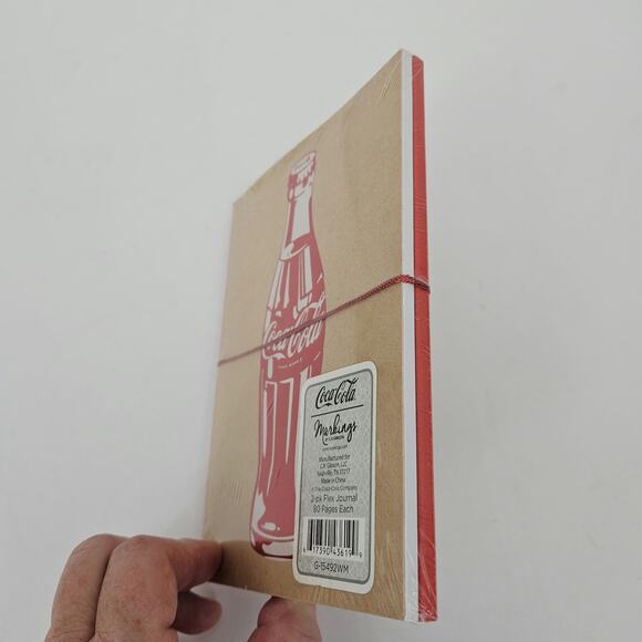 2PK Coca Cola Flex Journal Writing Blank Pages NEW Coke Soda  Markings CR Gibson - Picture 3 of 4